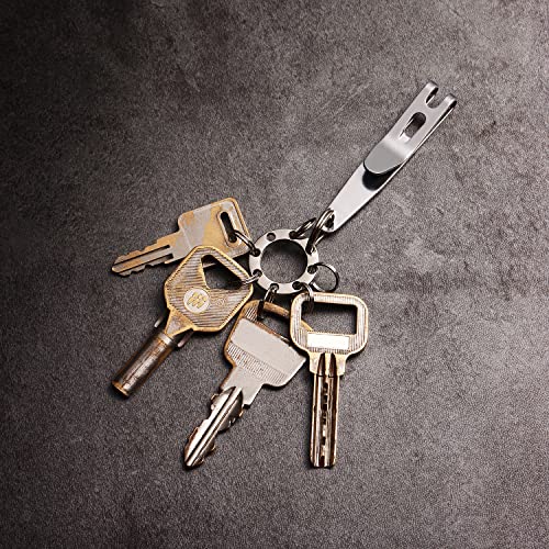 Image of UltraTac Deep Carry Pocket Clip, Multi-Purpose Keychain Suspension Clip for Keys, Flashlights, Knives - Stainless Steel (1 Pack)