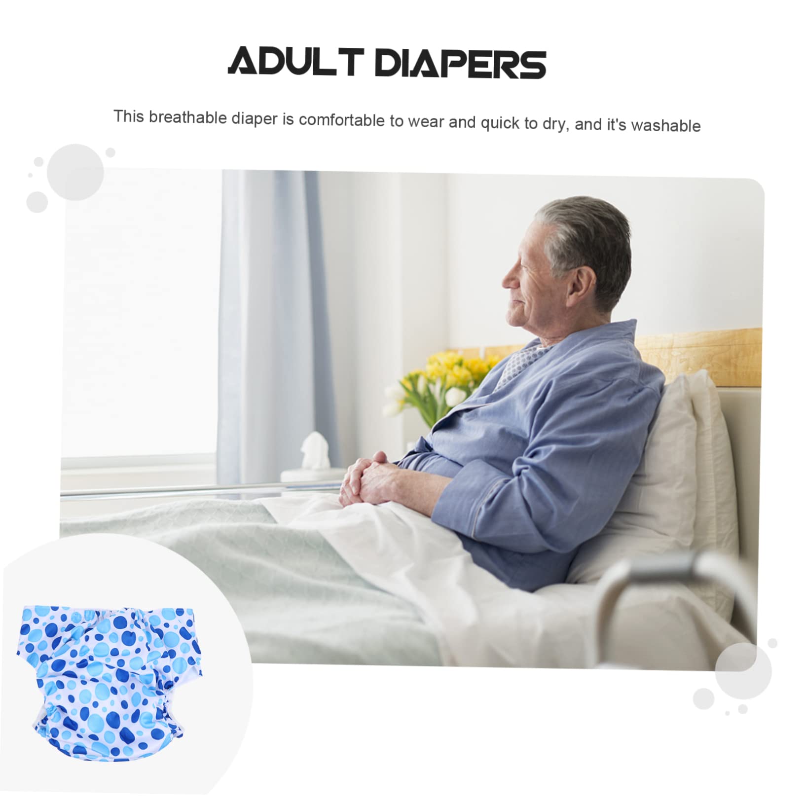 TOVINANNA Diapers Overnight Diaper Nappy Reusable Washable Adult Leak Proof Menstrual Pants Multipurpose