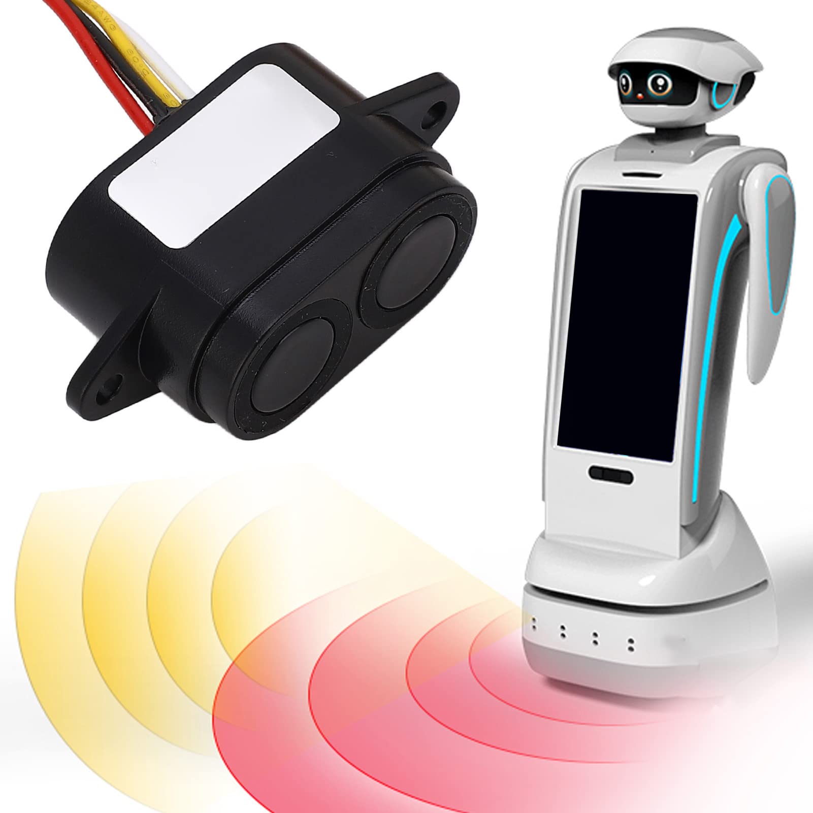 Ultraschall-Abstandssensor, Ultraschallsensor-Entfernungsmess-Entfernungsmodul IP67 Wasserdichter UART-Auto-Output-Roboter Zur Hindernisvermeidung, Ultraschall