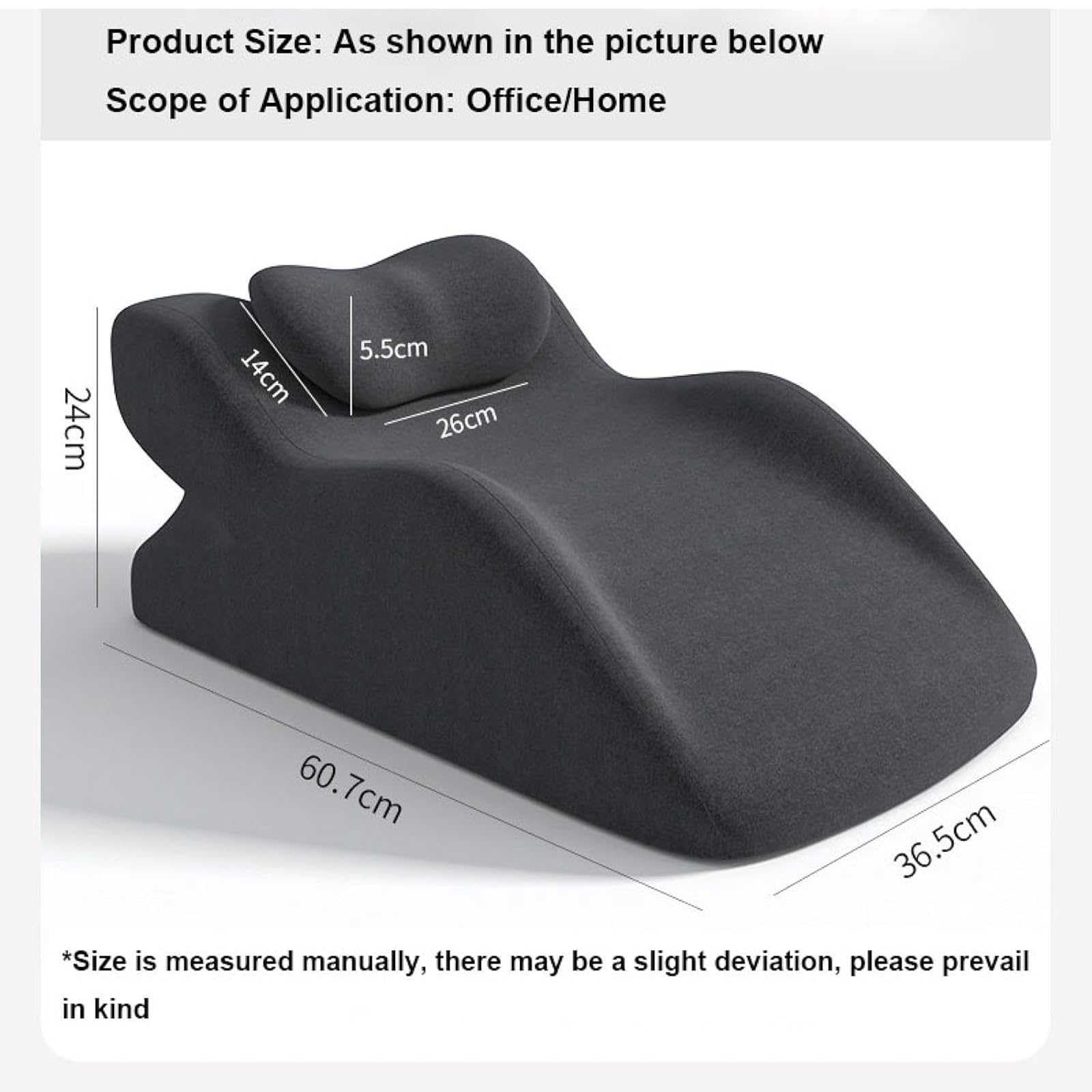 Almohada ergonómica, apoyo lumbar y almohada de espalda para relajación de hombros, suave y cómoda, soporta cualquier posición, almohada de apoyo lumbar, cojín de lectura para sentarse o dormir