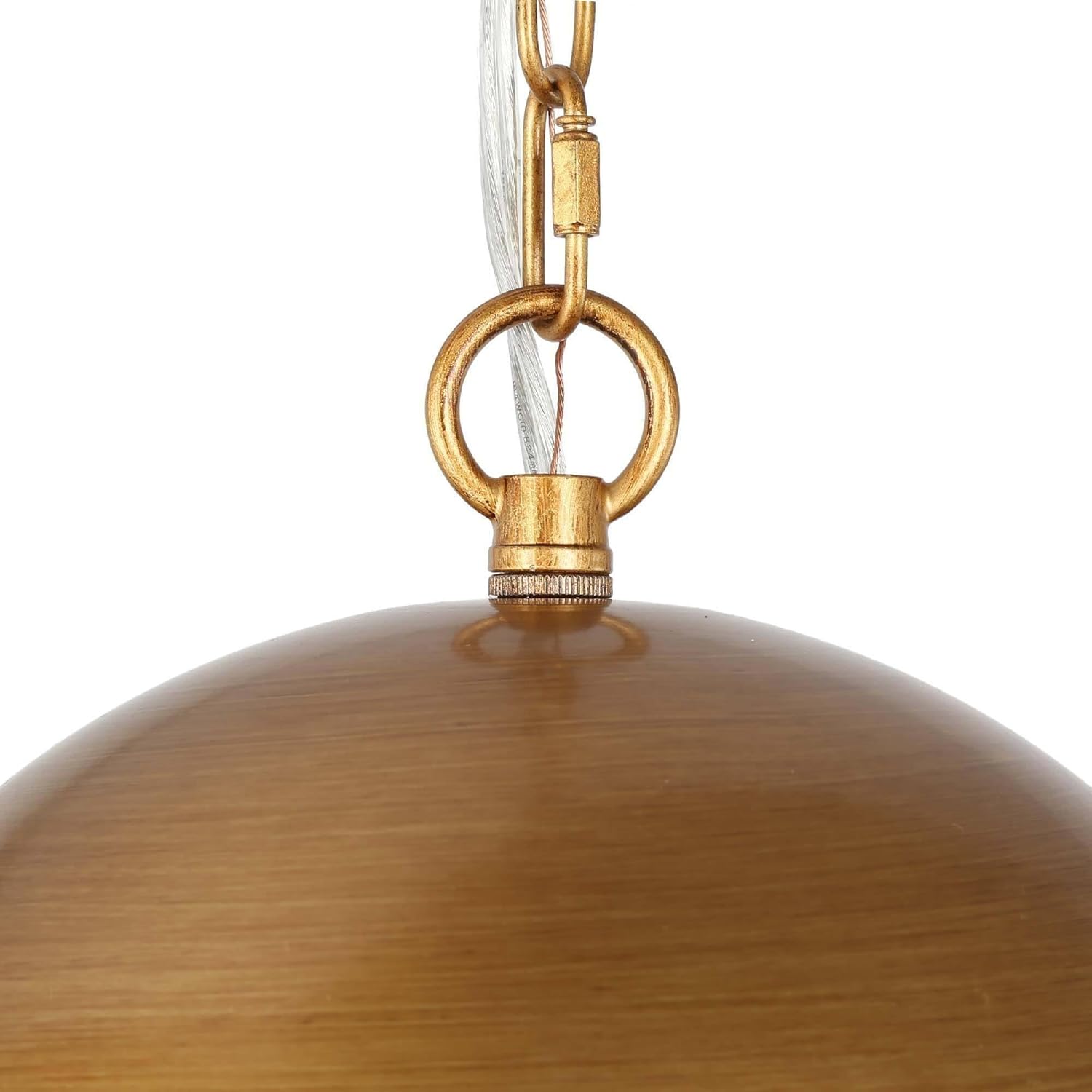 KSANA Pendant Light Kitchen Island, 10" Modern Gold Pendant Lighting Dome Shade Pendant Light Fixtures for Kitchen, Dining Room, Hallway, Brushed Antique Gold Finish