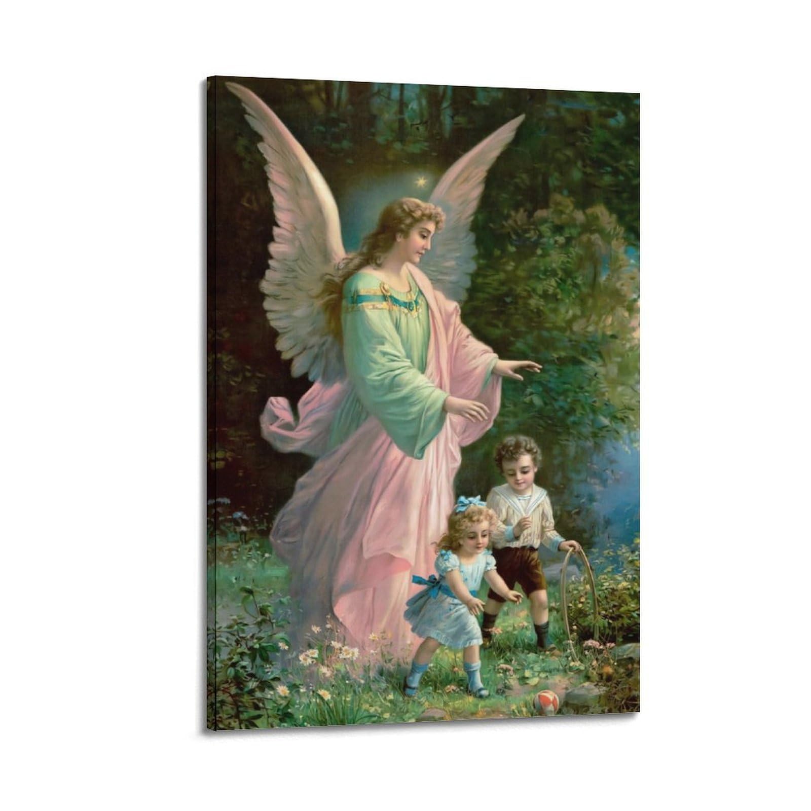 BPQN Vintage Guardian Angel Poster Angels Accompanying Children