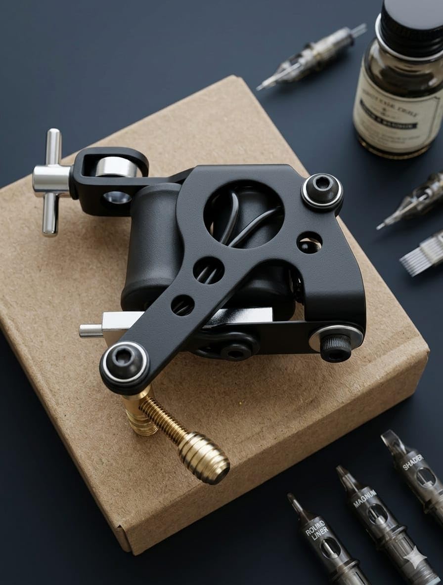 Coil Tattoo Machine for Beginners – Professional Black Tattoo Gun for Lining & Shading Pack of 1-picture-27