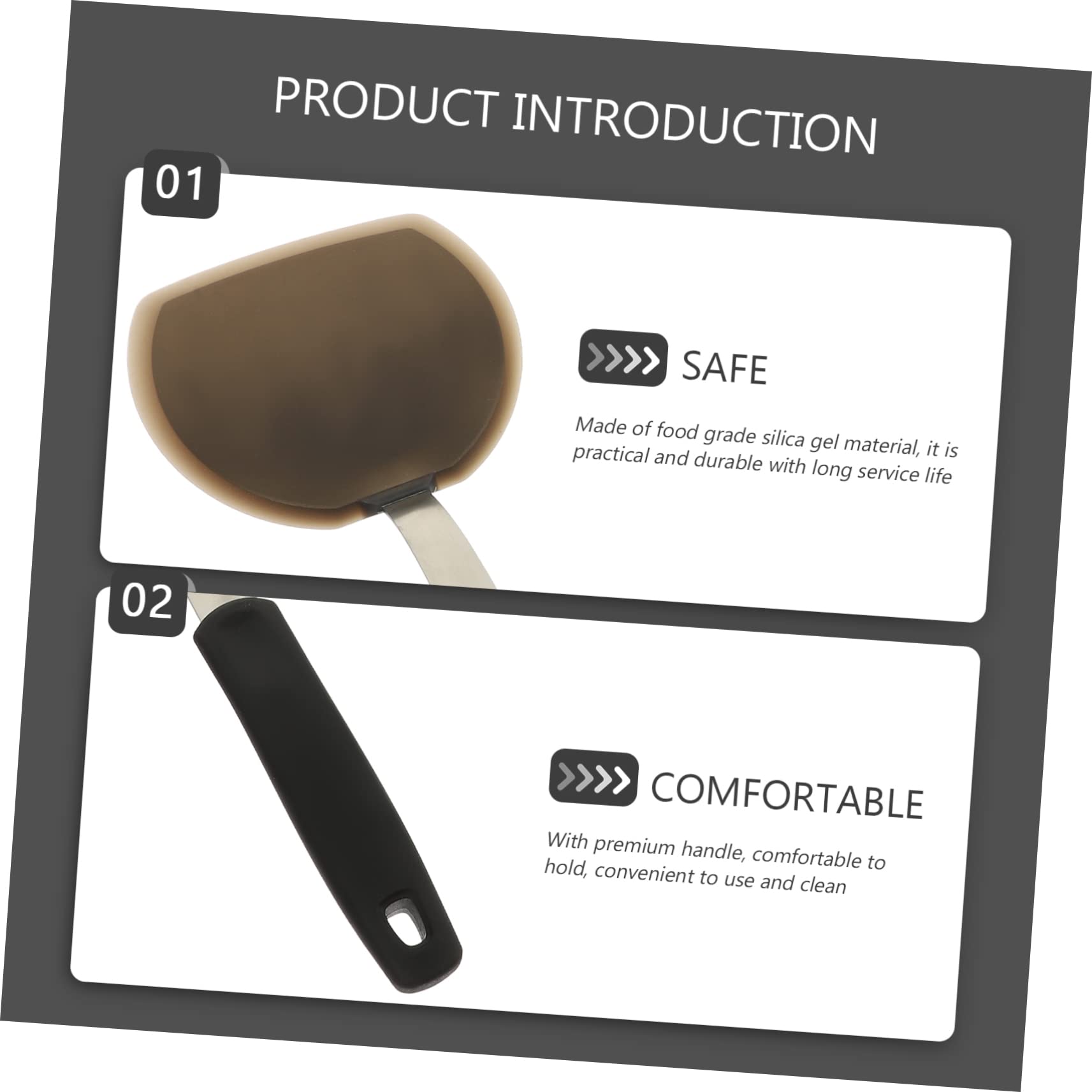 YARNOW 3pezzi Spatole in Silicone Per Wok Spatole Multiuso in Silicone Pala Antiaderente Per Cucinare Spatola in Per Friggere Bistecche Utensili Da Cucina Antiaderenti Per Appeso