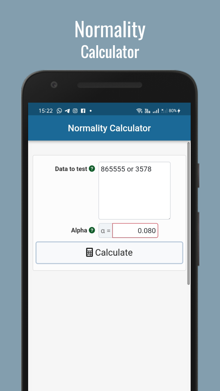 Normality Calculator App on Amazon Appstore