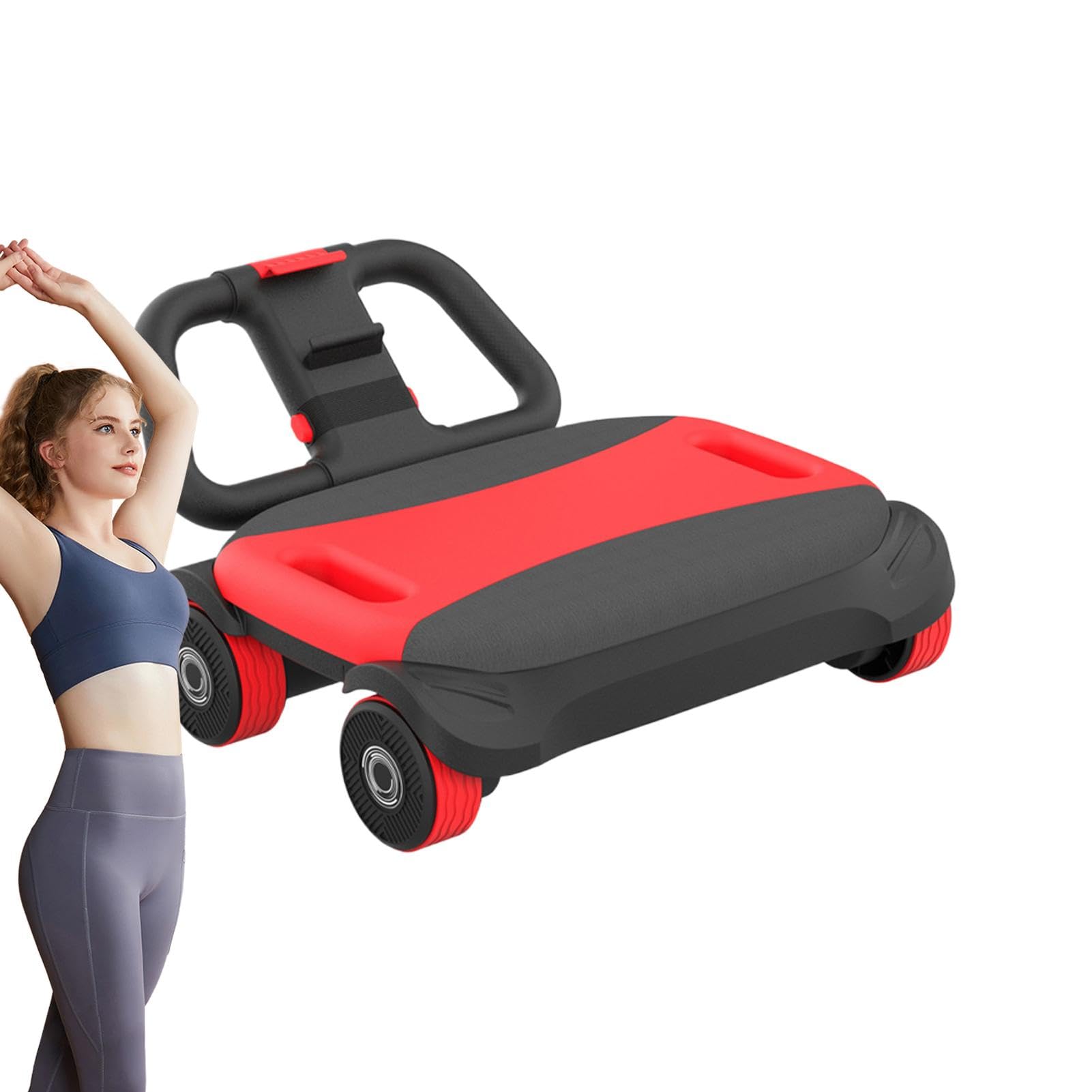 Abs Exercise Roller, Automatyczne koło treningowe z rdzeniem, Abs Workout Equipment, Fitness Gear With Elbow Supports for Home, Traveling, Gym Workouts