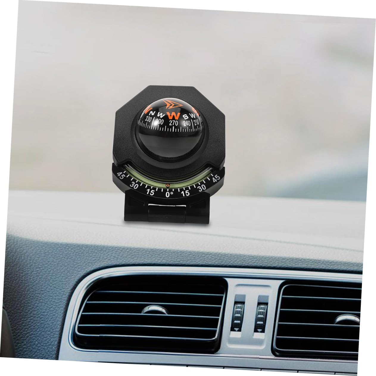 2pcs Car Dashboard Compass with Inclinometer High Precision Compass for Vehicles and Boats Easy to Install Directional Guidance Tool