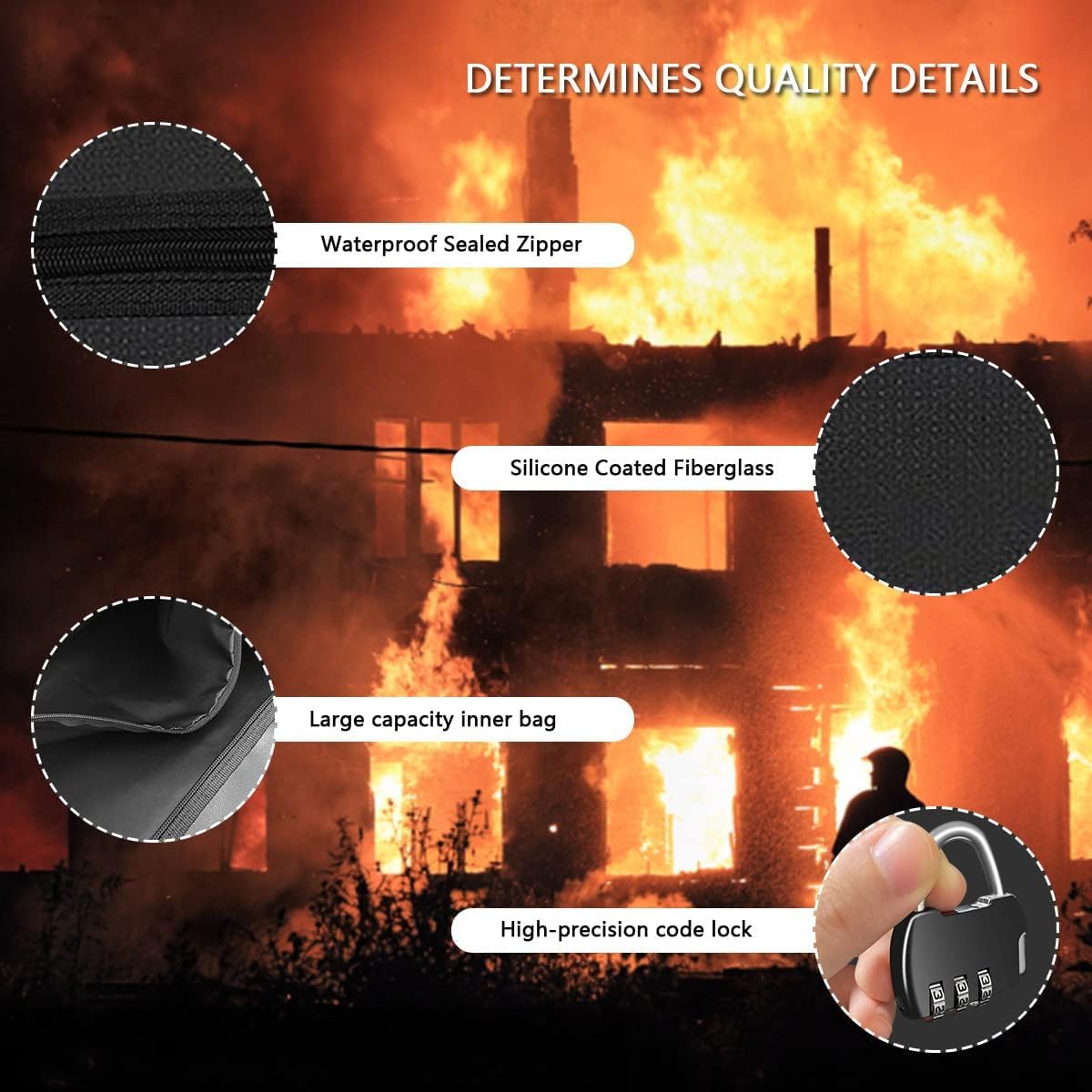 JUGREAT Percha de desviación ignífuga con cerradura, compartimento de seguridad oculto, caja fuerte secreta para guardar dinero, impermeable, para colgar debajo de la ropa con bolsillo para ocultar