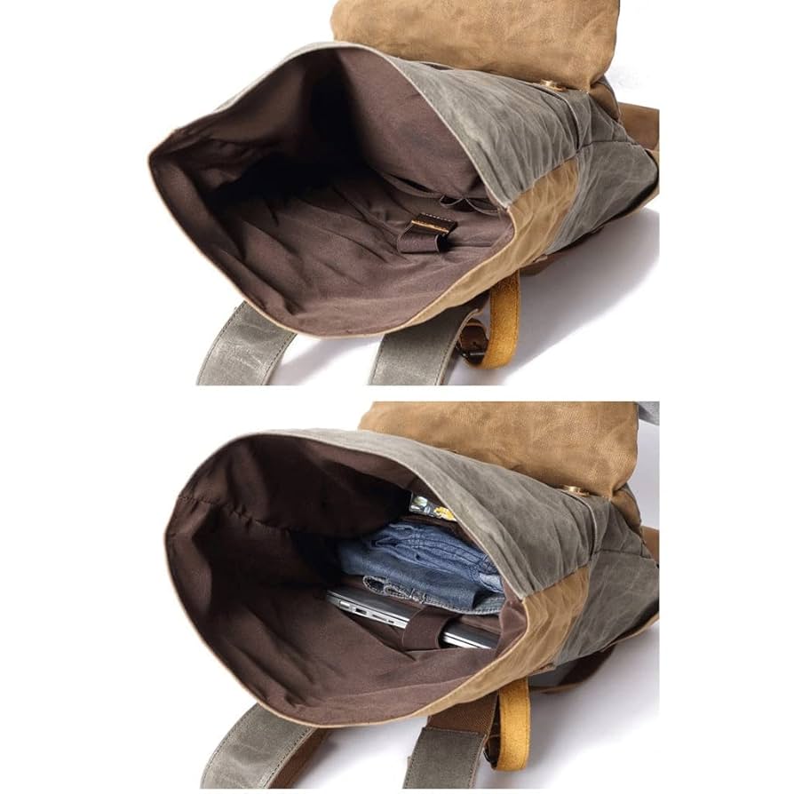 Amazon.co.jp: レトロ 大きなメンズレザーリュックサック、20