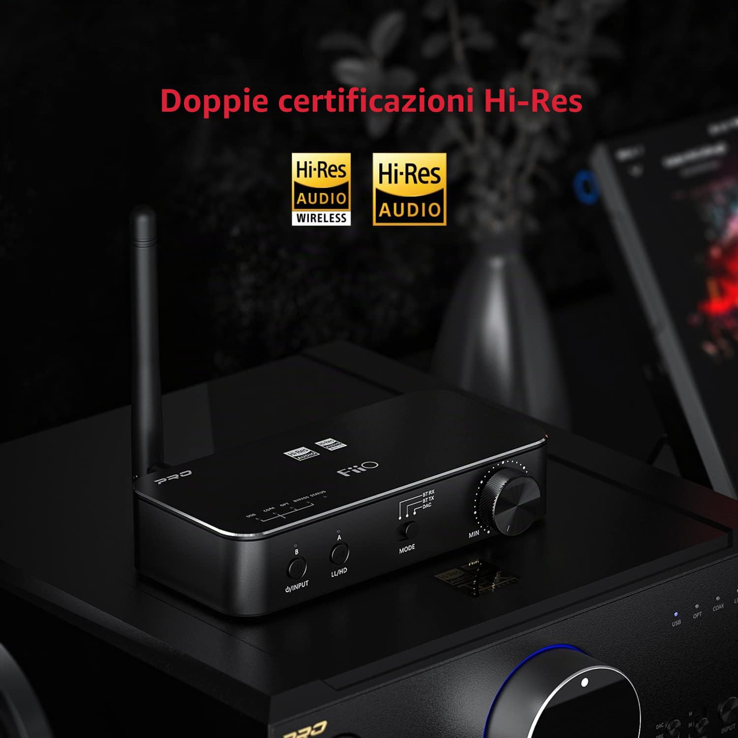 FiiO Trasmettitore/ricevitore Bluetooth ad alta risoluzione BTA30 Pro TX/RX con supporto LDAC
