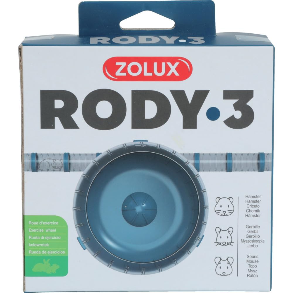 Zolux Rody3 Kołowrotek, Niebieski, 14 x 14 x 8.5 cm