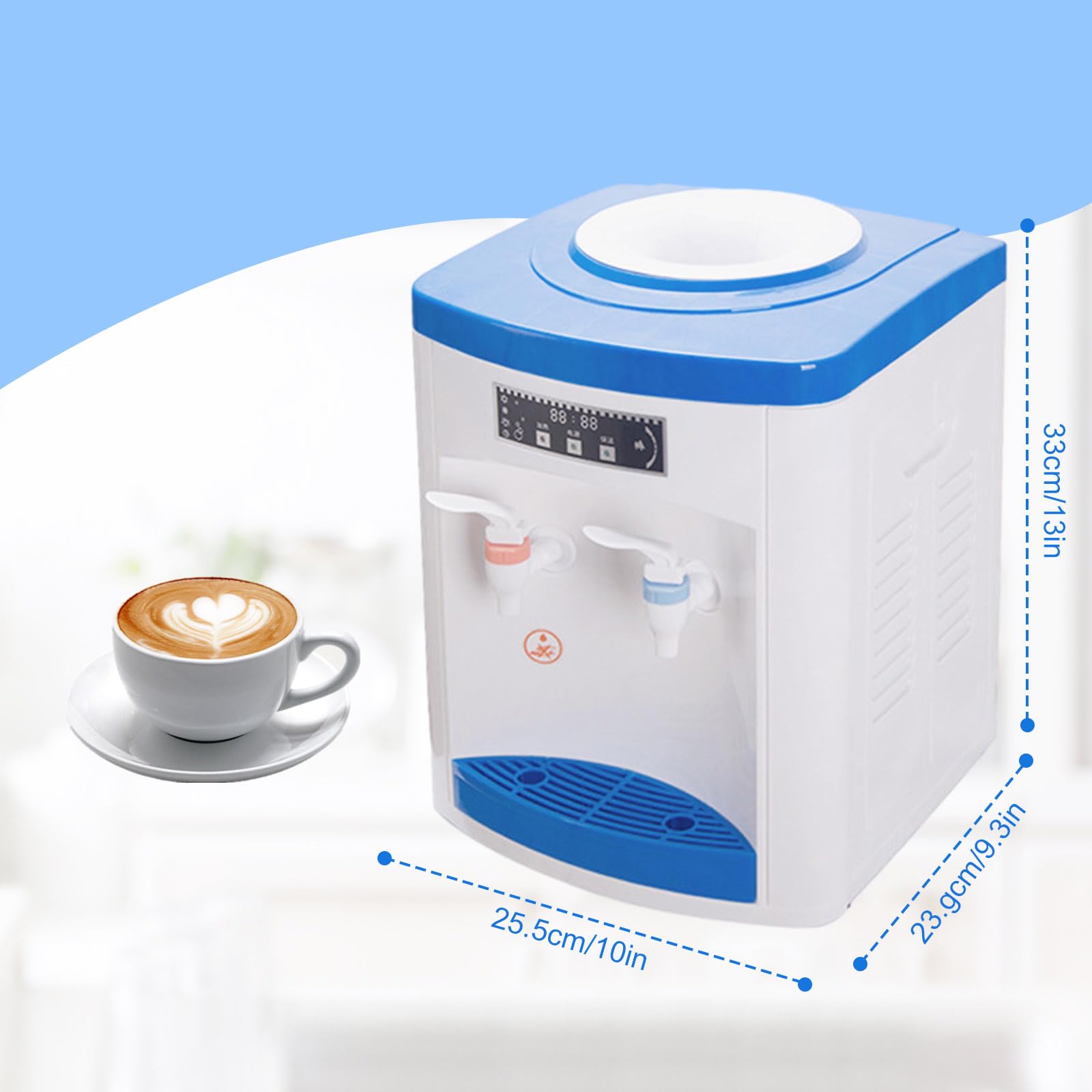 Countertop Hot and Cold Water Cooler Dispenser,Water Coolers,Top Loading Water Dispensers,Desktop Hot and Cold Dispenser for Home Kitchen Offices Dorm