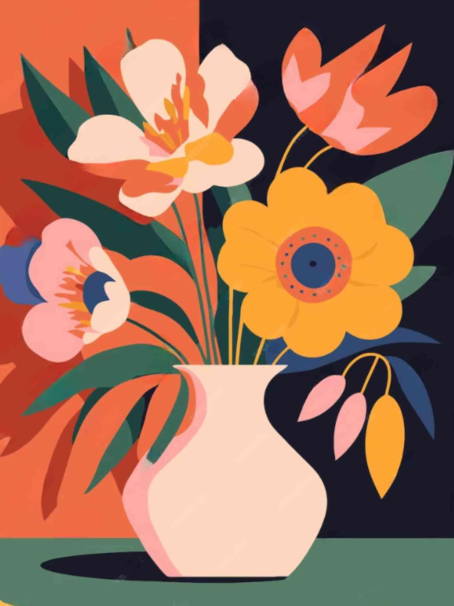 CRAFTMATE DIY Framed Paint by Numbers Canvas Art and Craft Kit for Adults and Kids | Acrylic Painting Hobby Kit | 16 inch x 12 inch