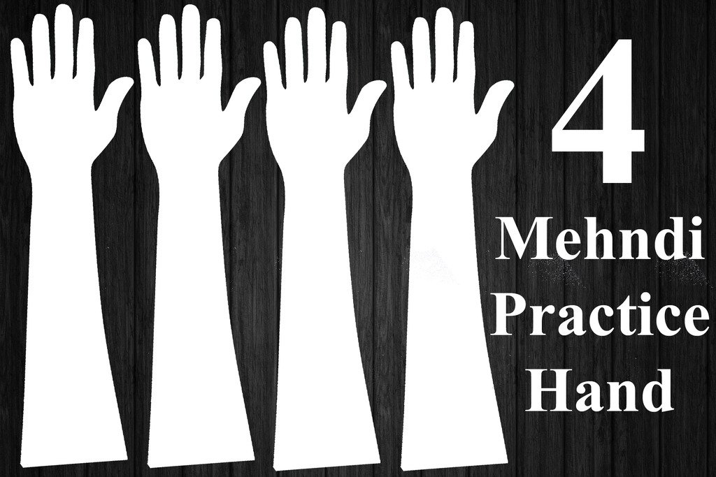 Buy Henna Art Practice Hands, Made With Acrylic Material For Mehndi