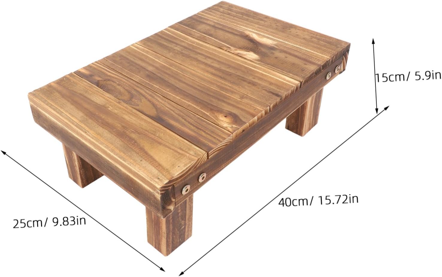 VANZACK Rustic Wooden Plant Stand for Balcony and Indoor Use Small Table Rack for Pots and Vases Sturdy Floor Holder for Home and Office Decor