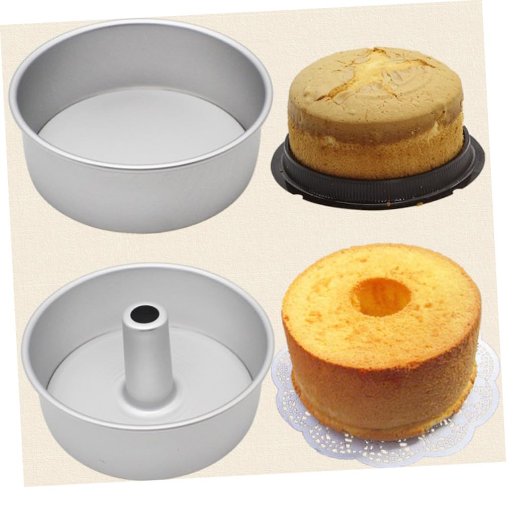 Moldes de Repostería Huecos de Aluminio para Bizcochos Redondos con Fondo Desmontable Diseño DIY para Horno Fácil Desmoldar y Limpiar