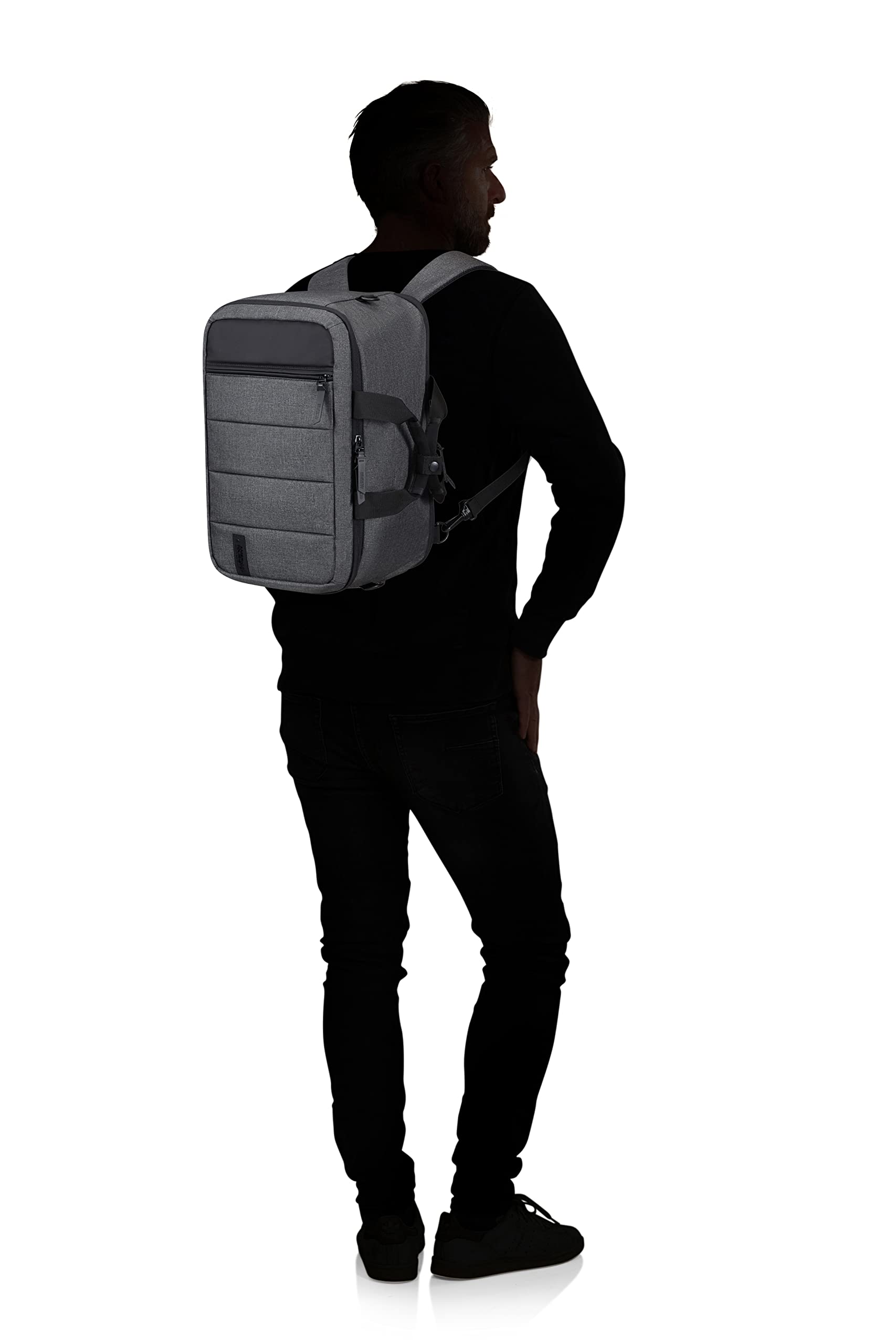 American Tourister StreetHero - Borsa da viaggio a 3 vie, 38.5 cm, 23.5 L, Grigio (Grey Melange)