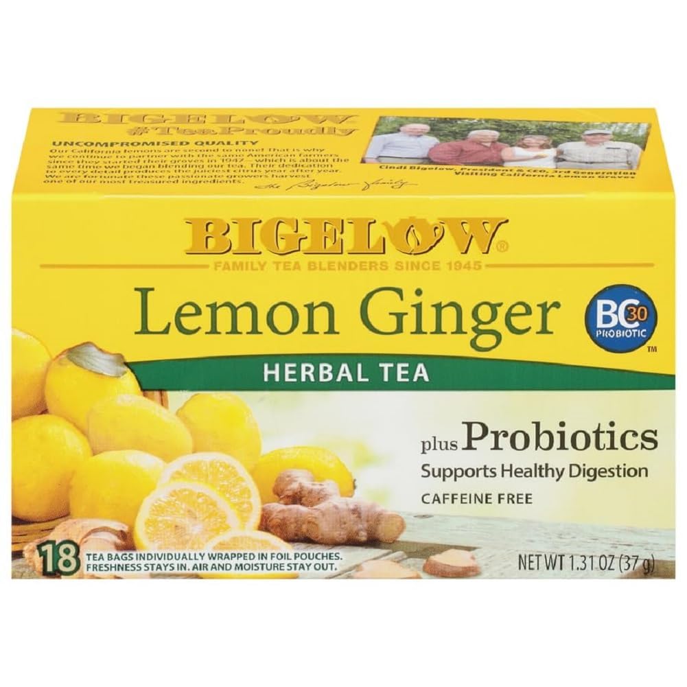 Bigalow Tea, Tea Herb Plus Lemon Ginger 18 Count