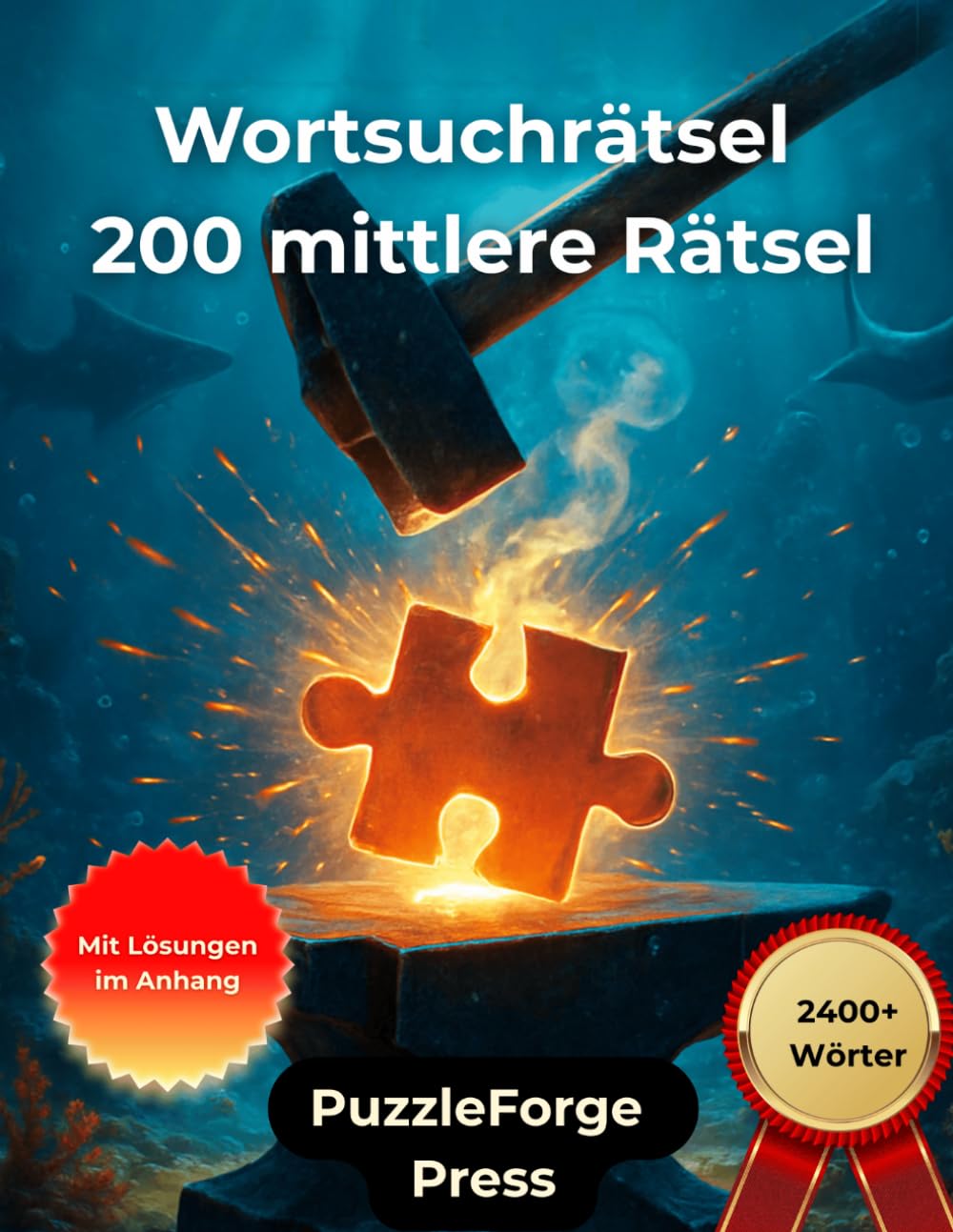Wortsuchrätsel - 200 mittlere Rätsel: Großdruck für Erwachsene und Senioren | 2400+ Wörter | 2 Rätsel pro Seite | Mit Lösungen im Buch | Ausgewogener ... für Konzentration & Gehirntraining)