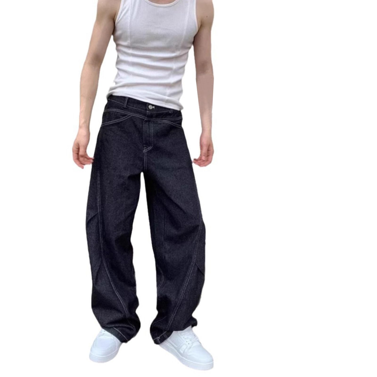 Vaqueros Verano Hombre-Pantalones Casuales de Mezclilla Holgados para Hombre, Pantalones livianos y cómodos para Uso Diario