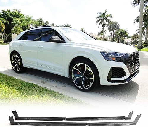 Extensión de faldas laterales de fibra de carbono para RS Q8 RSQ8 Base Sport Utility 4 puertas 2021-2023 Protect Rocker Panels Body Kit Factory