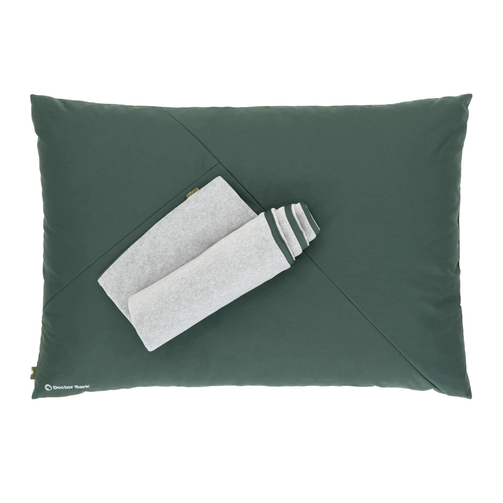 Doctor Bark Country Hundekissen Große Hunde Waschbar - Hundebett Weich - Liegekissen Kuschelig Pflegeleicht - GreenLabel (Country-Kissen - L, Grün)