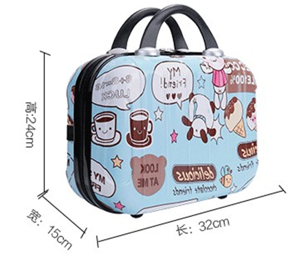 Graffiti Typ ABS Polychrome Mini Travel Luggage for Princess Boys/Girls Or Women Lady (A-Typ)