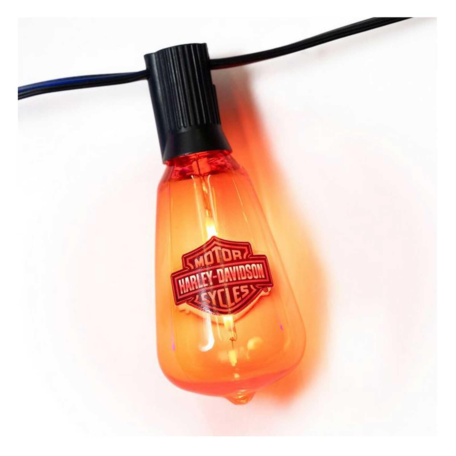 Harley-Davidson Vivid Bar & Shield LED String Party Lights, Orange