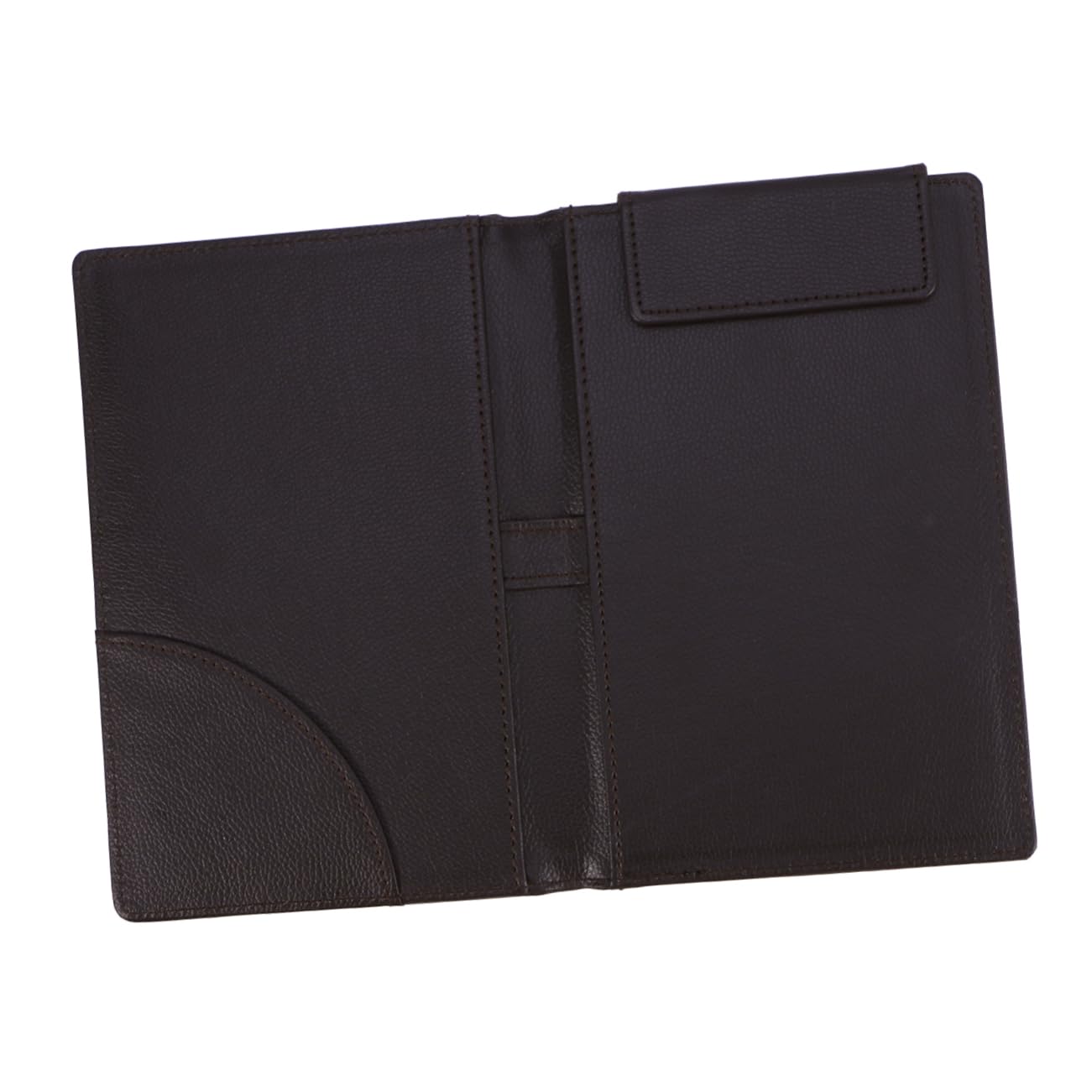 FUNOMOCYA PU Leather Menu Folder Check Presenter with Pen Clip for Restaurant Bar KTV and Salon Coffee Color Restaurant Check Holder for Servers