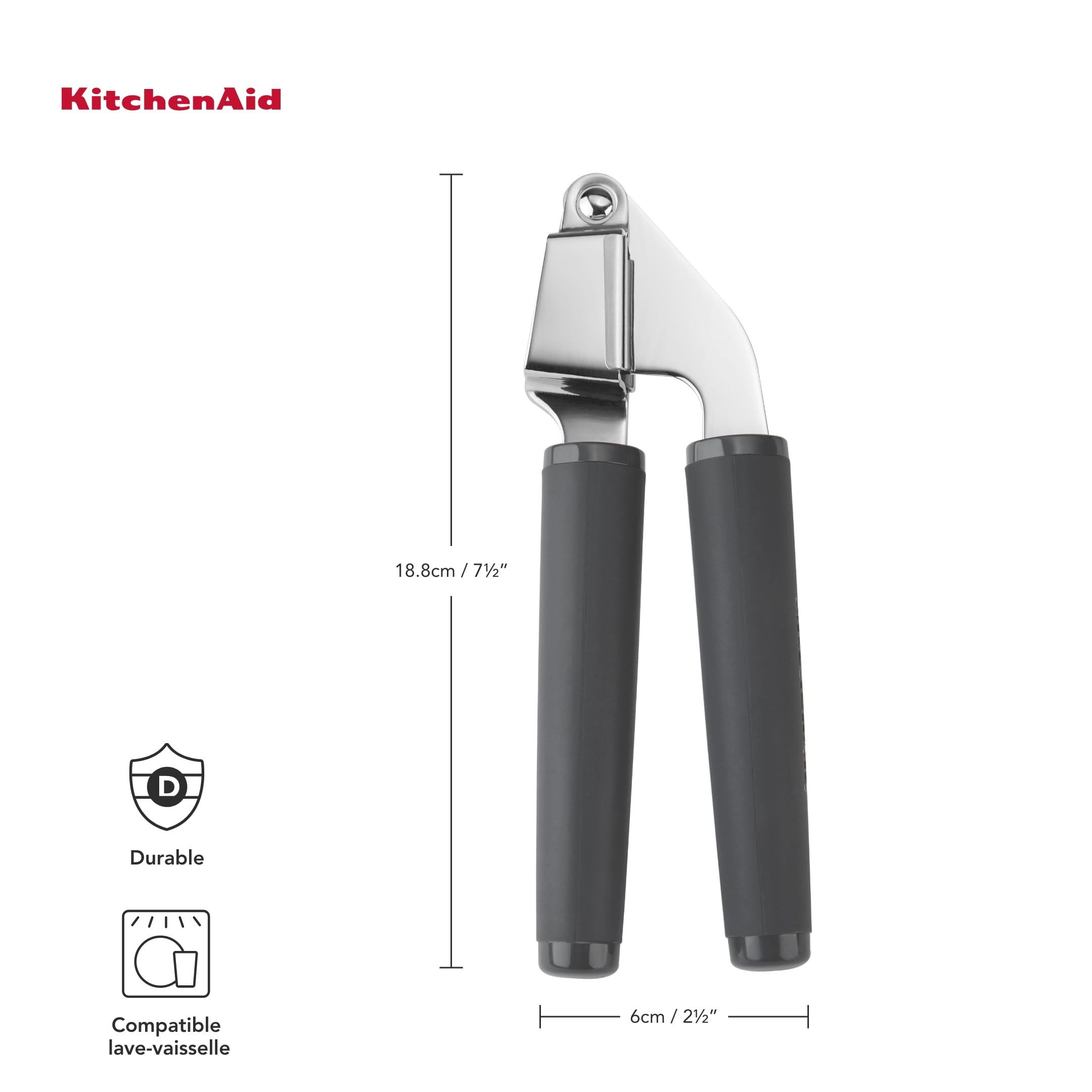 KitchenAid Presse-ail à prise souple - Gris anthracite