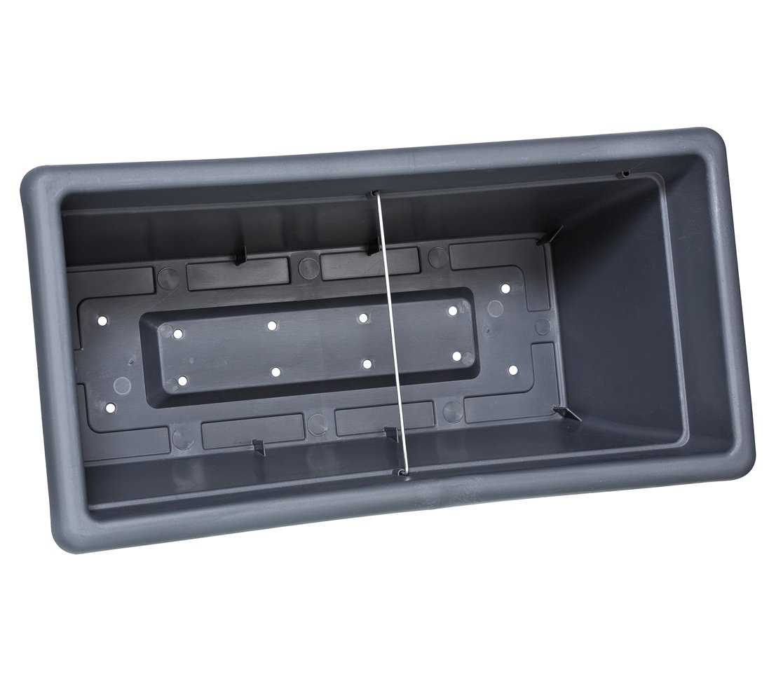 Dehner Blumenkasten, ca. 100 x 45 x 40 cm, Kunststoff, anthrazit :  Amazon.de: Garten