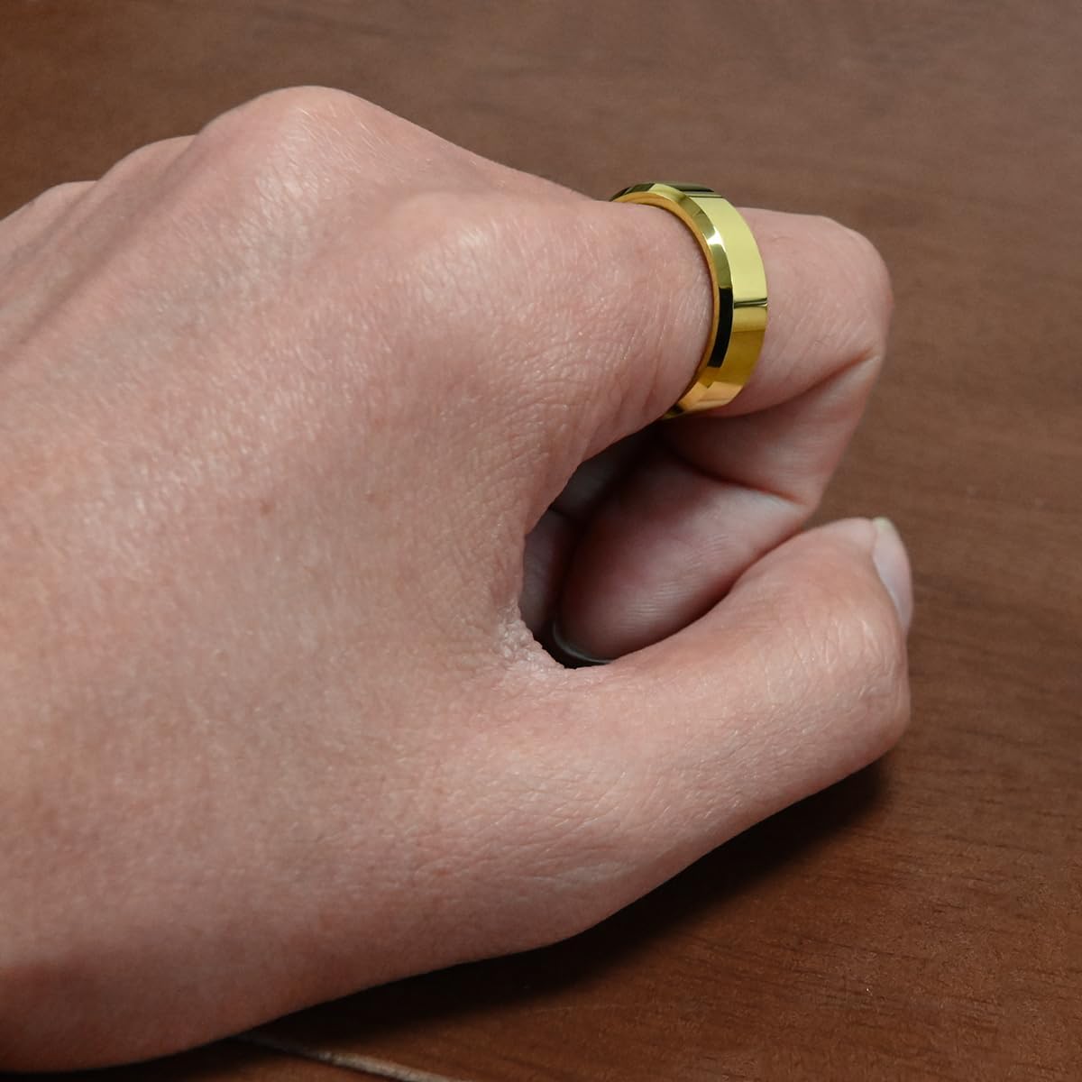 Golden Tungsten Carbide Rings for Men and Women 8mm/6mm/4mm Men's Engagement Wedding Bands High Polish Comfort Fit