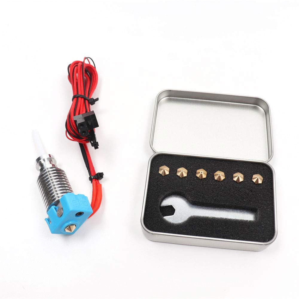 Accesorios de Impresora para el Kit premontado V6 Hotend Boquilla Prusa i3 MK3 MK2S / MK2.5 V6 Fun Pack Opcional (Size : MK2S with 6p 0.4)