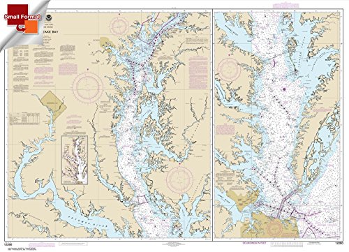 Paradise Cay Publications NOAA Chart 12280: Chesapeake Bay 21.00 x 28.98 (Small Format Waterproof)