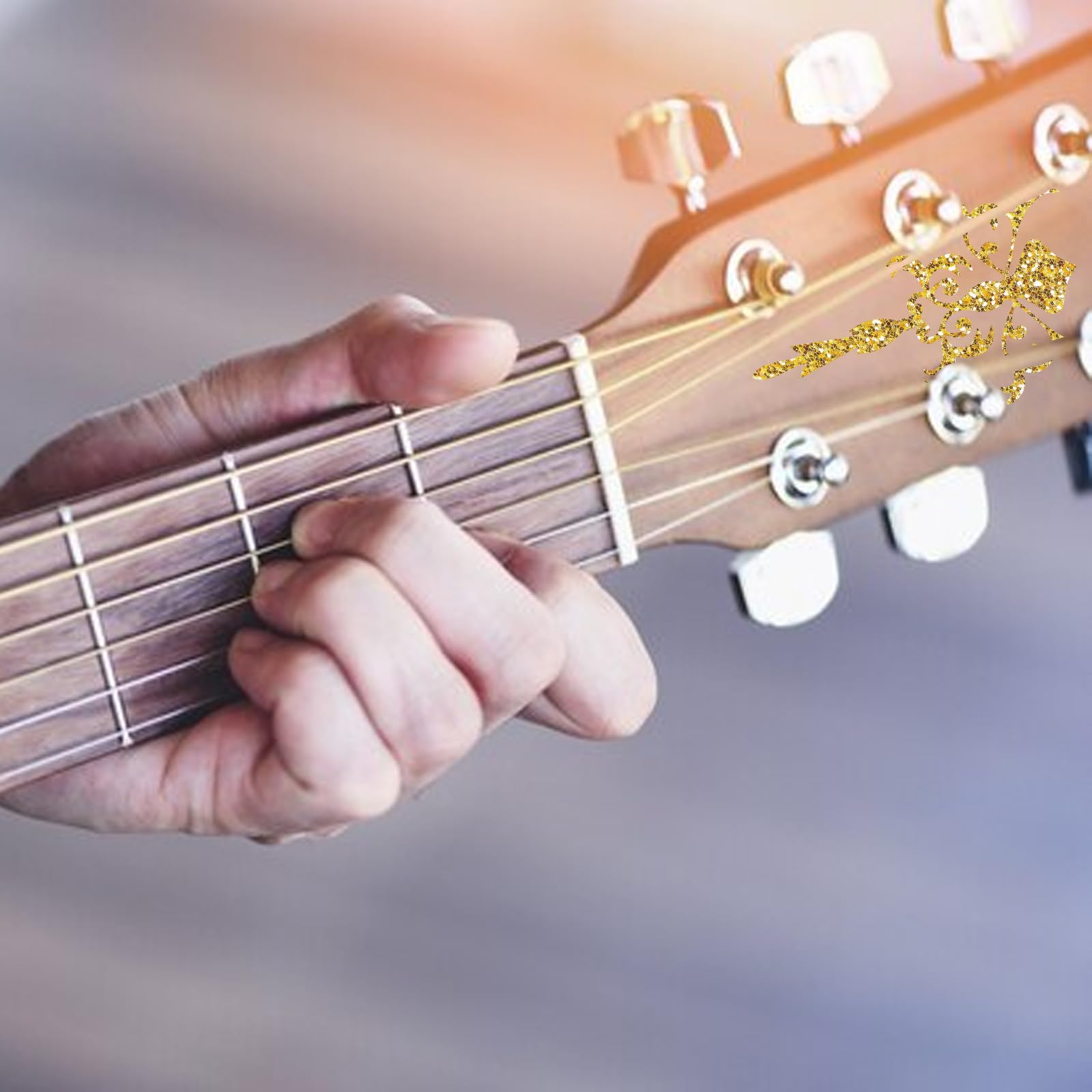 PLIGREAT 2 Pz Testa di Chitarra Adesivi Chitarra Guard Board Adesivi Fai da Te Chitarra Decor Regali Rimovibile Fiore Totem Decalcomanie per Chitarra Acustica Basso Strumento Musicale Shop Supplies