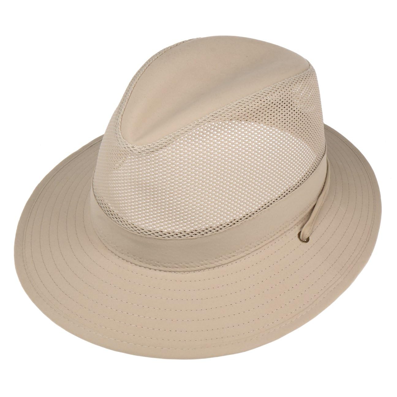 Lipodo Sombrero de safari de viajero ventilado unisex de color liso para primavera y verano