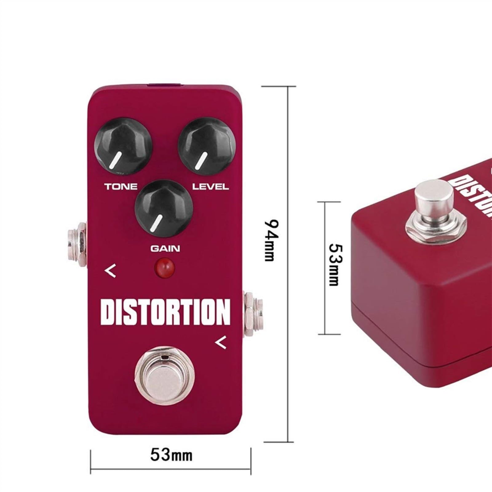 modulacyjny pedał gitarowy Micro Distortion Pedał Gitary Przenośny Pedał Efektów Gitarowych Ze Stopu Aluminium True Bypass Części Do Gitary I Akcesoria