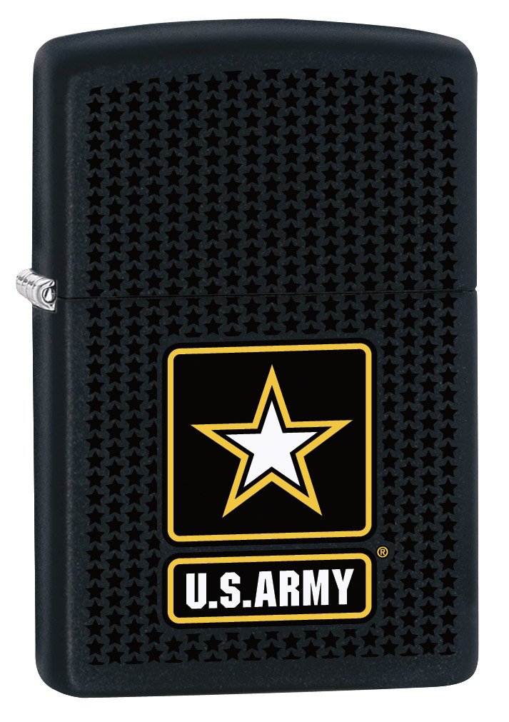 Amazon.com: Zippo Lighter: US Army Logo with Stars - Black