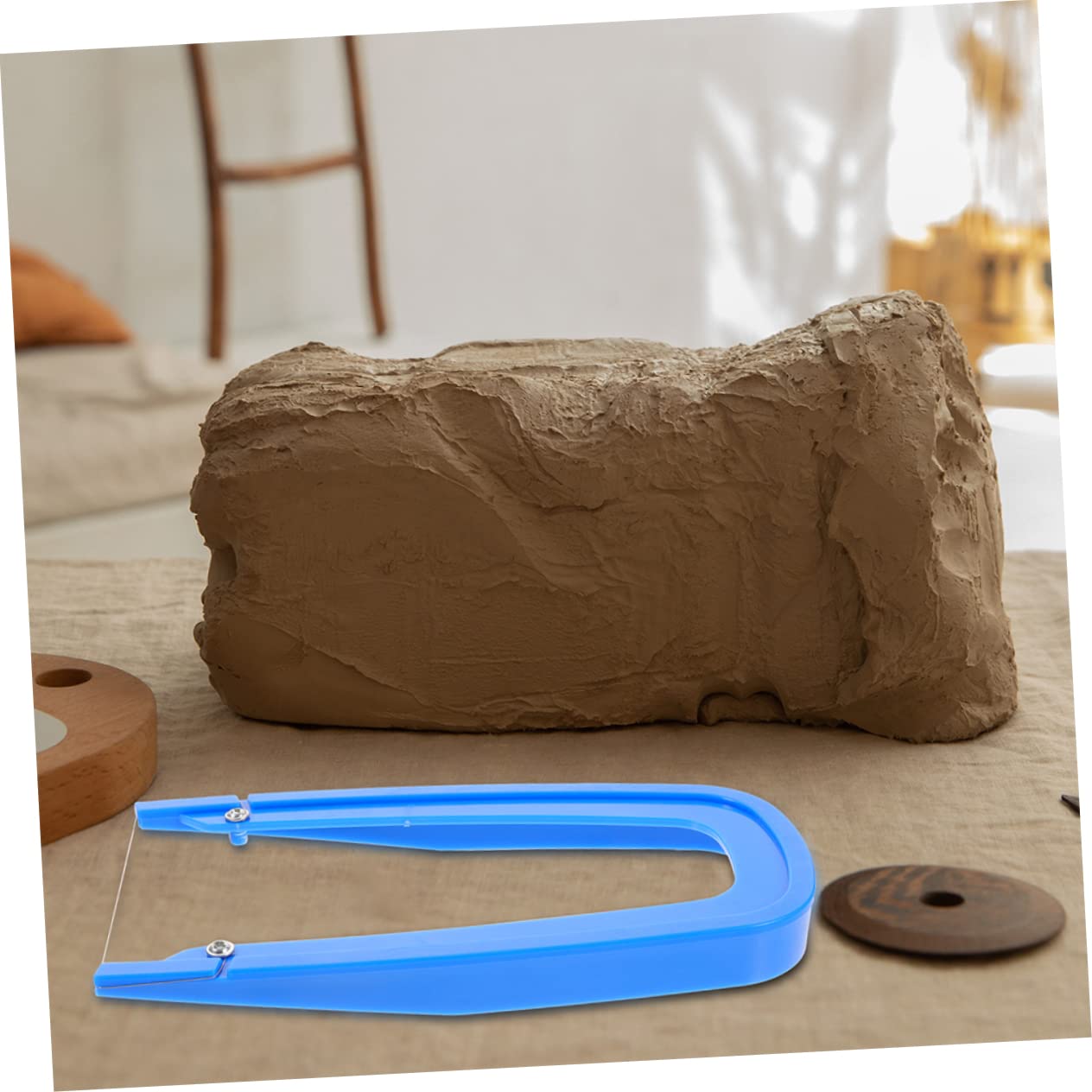 HOMSFOU 2 Set Strumento per Argilla Filo Tagliente per Ceramica E Scultura Utensile per Rifilare Argilla Design Pratico E Sicuro per Pottery 2 Pezzi * 2