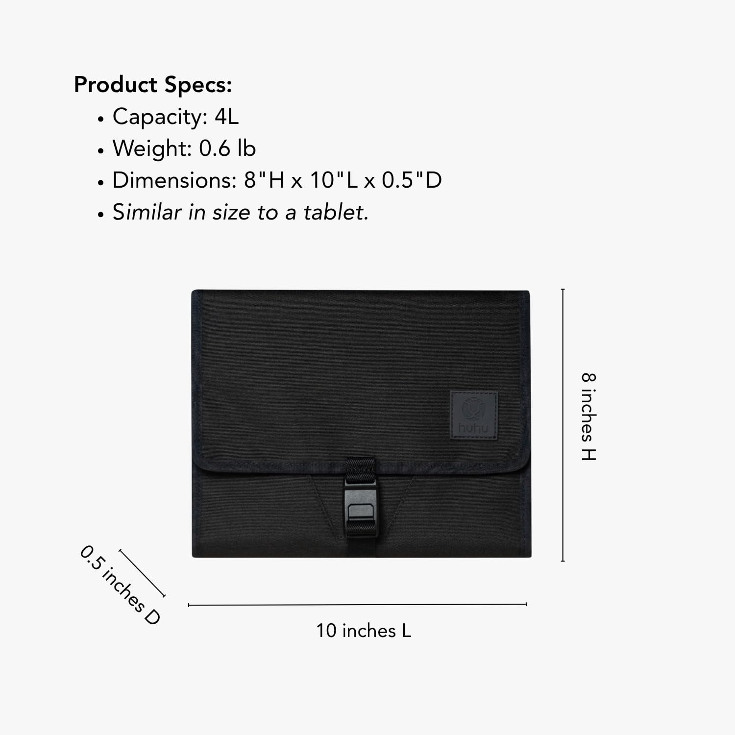 Huhu Cartera cambiadora de bebé, compacta, portátil, cambiador de pañales para viajes, lavable y plegable (mediano (dle of The Night) negro)