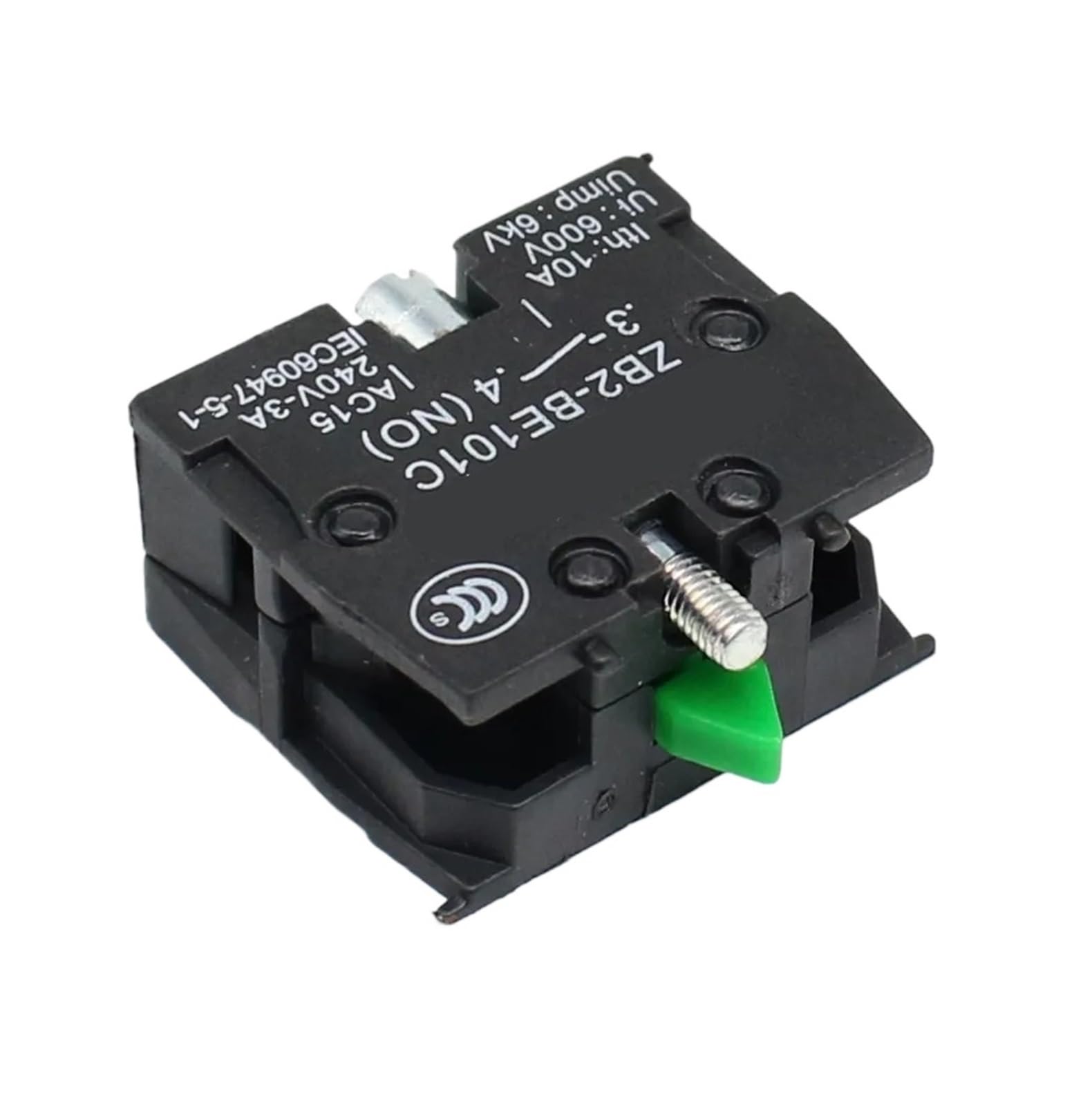 IDGTTLDF 22mm XB2-BA31 XB2-BA42 Momentary Push Button Switch 10A 240V~3A Circular Small Size Flat Round Panel NC/NO(ZB2-BE101C NO)