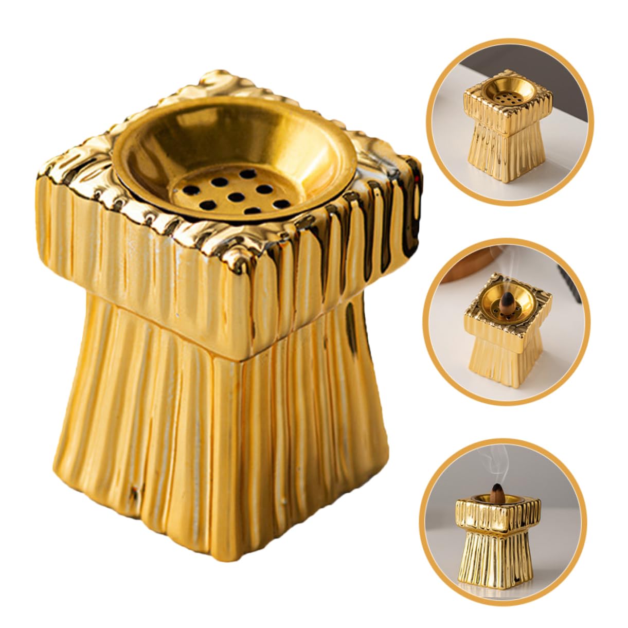 TOPBATHY 5piezas Soporte De Incienso De Cerámica Diseño Moderno Quemador De Conos y Varillas para Decoración del Hogar y Aromaterapia para Espacios como Cafés Bares y Habitaciones