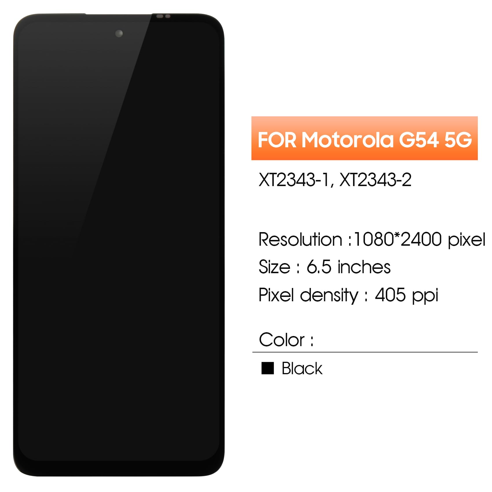 Ekran LCD do Motorola Moto G54 5G Ekran LCD XT2343 Ekran Dotykowy Digitizer Części Montażowe Zestaw