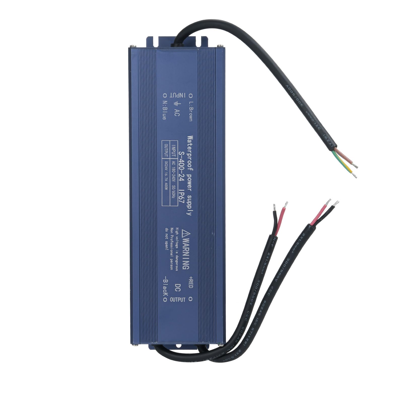 Driver LED 24V 120W, Trasformatore Resistente all'acqua IP67 per Strisce Luminose e Lightbox da Esterno (400W)