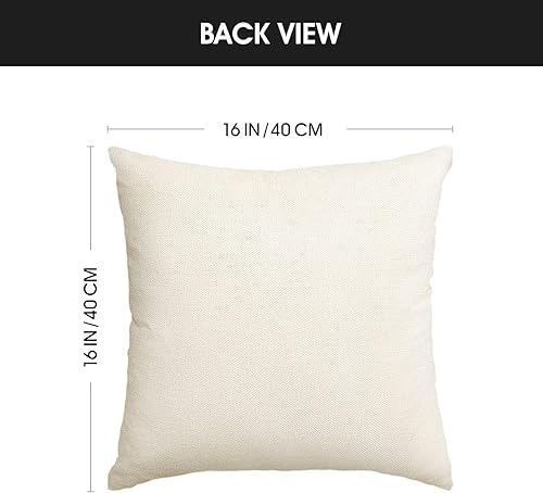 Miniatura 6 de AVOIN colorlife Juego de 4 fundas de almohada de Navidad O Santa Noche Jesús Cardenal Buffalo Buffalo de 16 x 16 pulgadas, con texto navideño con