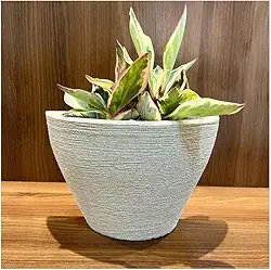 VASO POLIETILENO DE PAREDE DECORATIVO P/PLANTAS/JARDINS/ESCRITÓRIOS LUXO (BEGE)