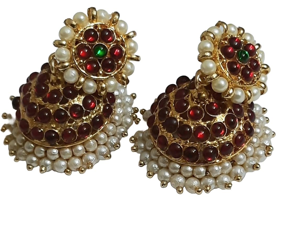 See full amazon price history chart for Elite Trade Maroon Big Traditional Kempu Stone Jhumka for Women Elite Trade Maroon Big Traditional Kempu Stone Jhumka for Women (B0DF6PLXDH) Amazon Price History, Amazon Price Tracker