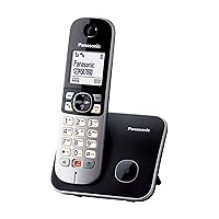 Panasonic KX-TG6851JTB Telefono Cordless Digitale, Unità Base e Ricevitore Singolo