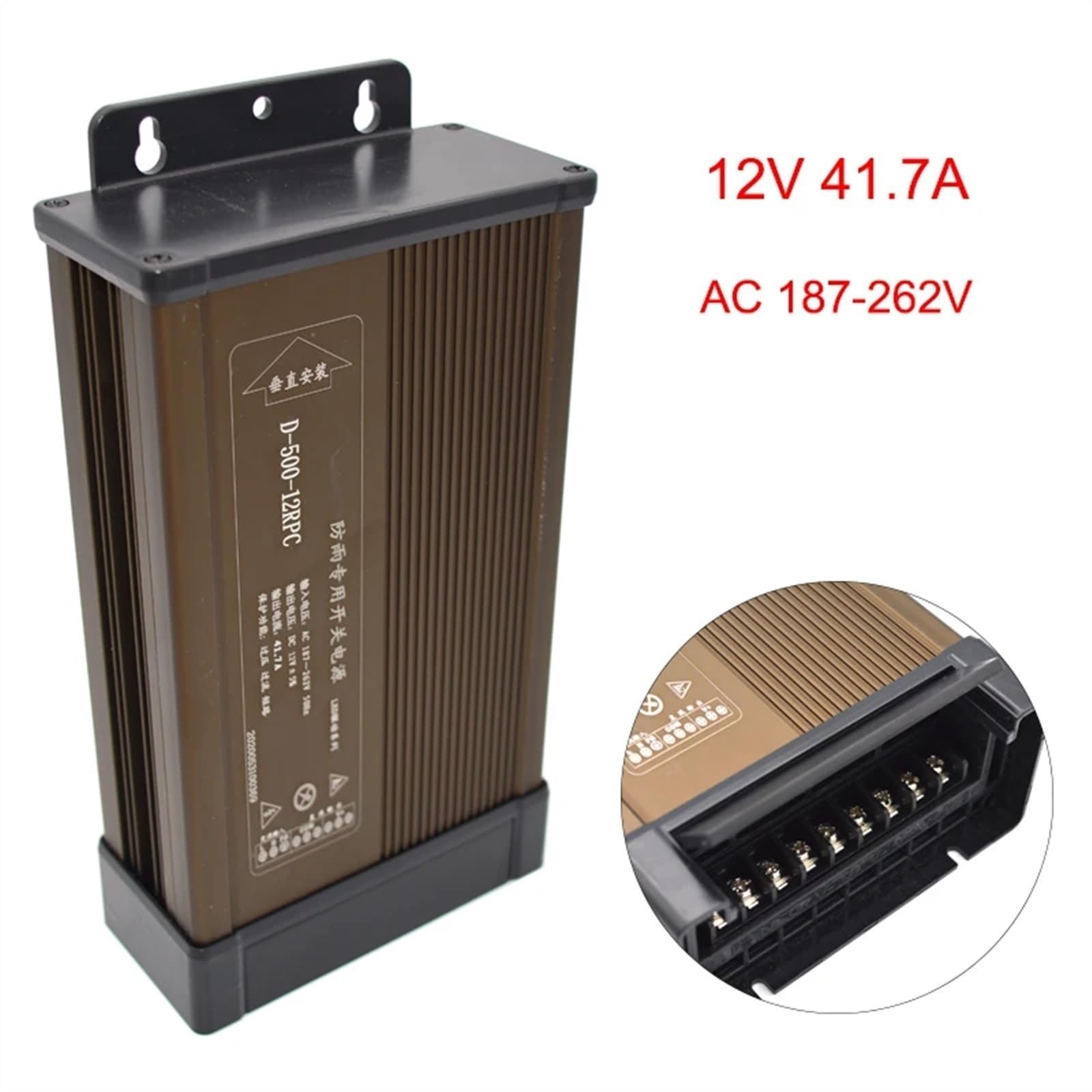 Fuente de alimentación de conmutación al Aire Libre DC 5V 12V 24V Fuente Impermeable 5 24 V Volt Adaptador de Potencia Universal Fonte 500W Converter 220 a 12(12V 58.3A 700W)