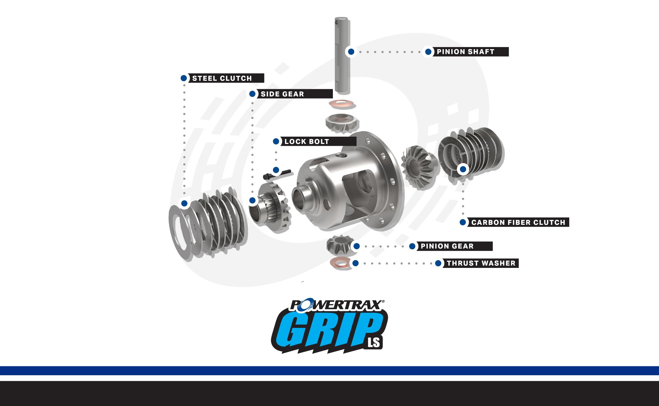 PowerTrax LS308229 Grip LS Limited Slip Differential Carrier, 29